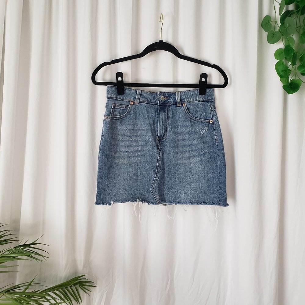 Wild Fable Medium Wash Denim Mini Skirt